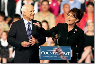 McCain introduces Sarah Palin to the Presidential Campaign - Photo by Mark Lyons-EPA